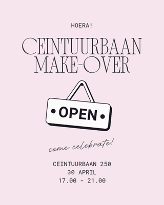 Vier de nieuwe look van Ceintuurbaan samen met ons!